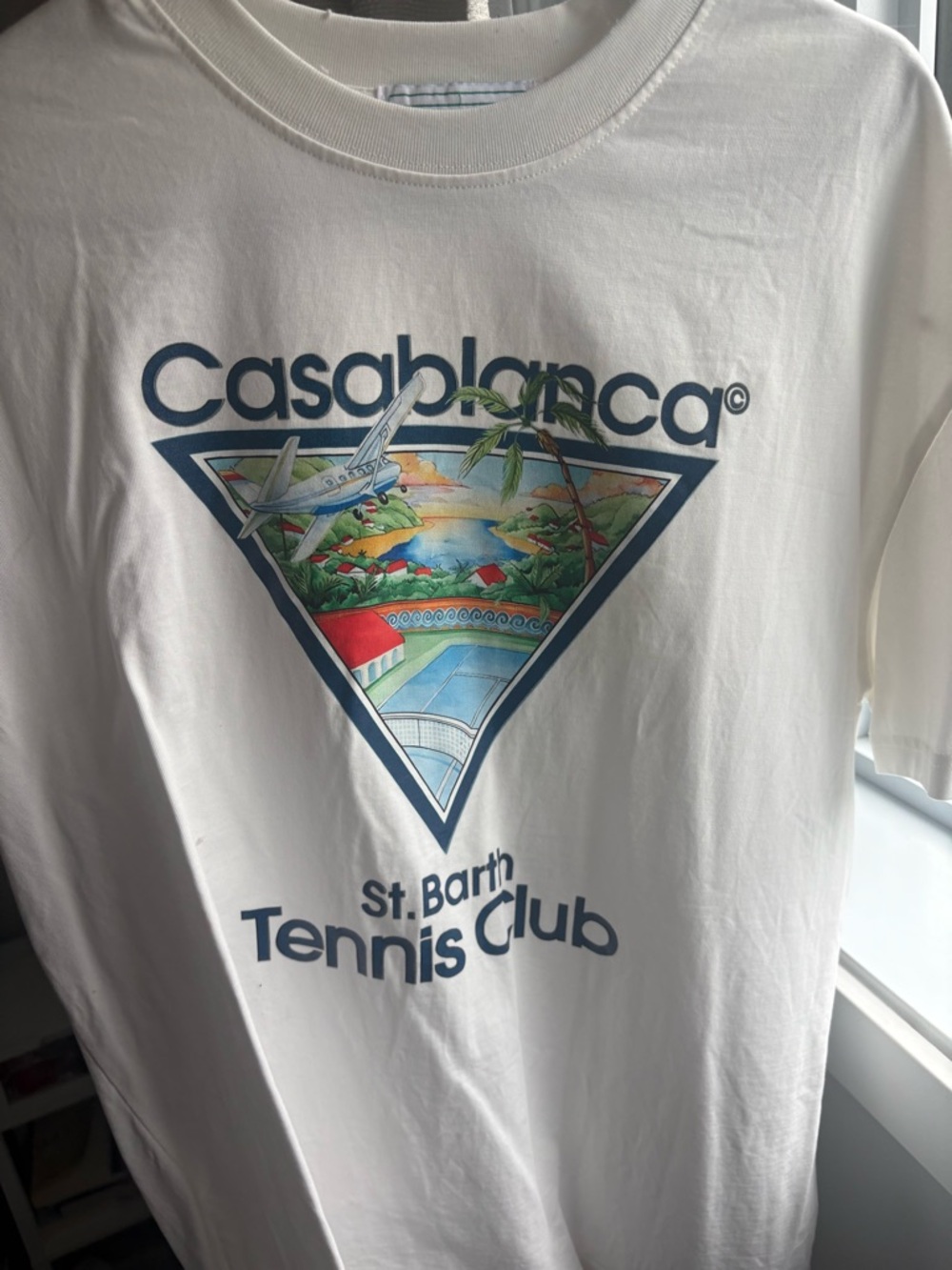 Casablanca St. Barth Tennis Club White Graphic Tee